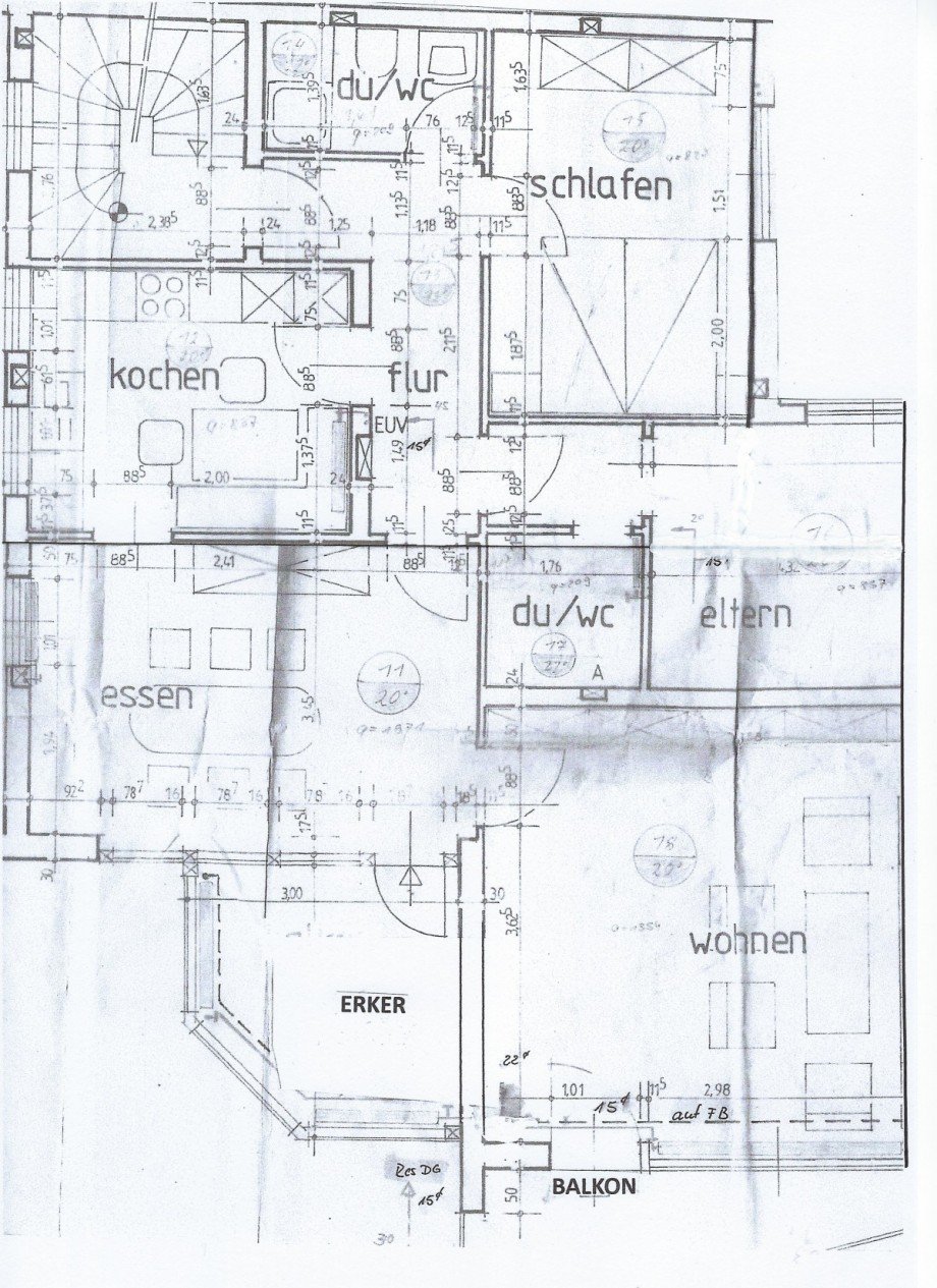 ..AUFTEILUNGSPLAN Etagenwohnung Klotten